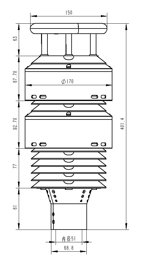 气象环境监测仪产品尺寸图